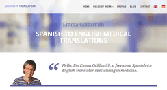 Desktop Screenshot of goldsmithtranslations.com